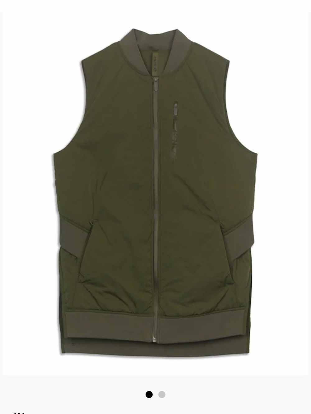 lululemon athletica Insultaed Bomber Vest Zip-Front Women's Vest Green - Picture 4 of 12